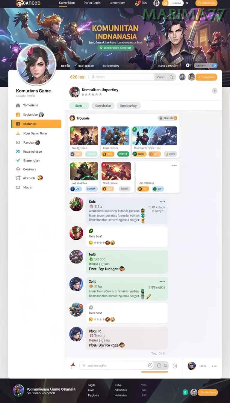 Cuplikan layar OKJK — menu navigasi