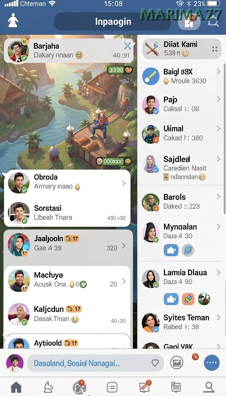 Cuplikan layar IDKLUB — menu navigasi