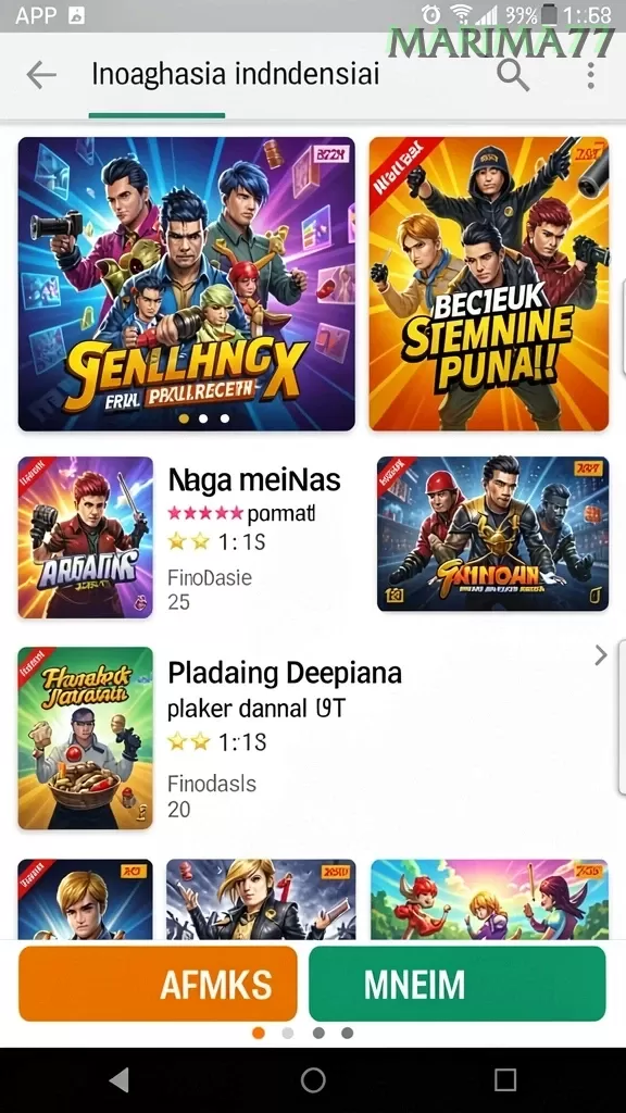 Cuplikan layar HARTA138 — menu navigasi